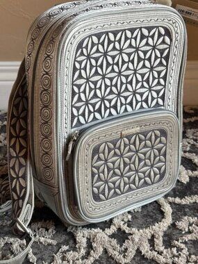 Banda Bags Silver Backpack Purse